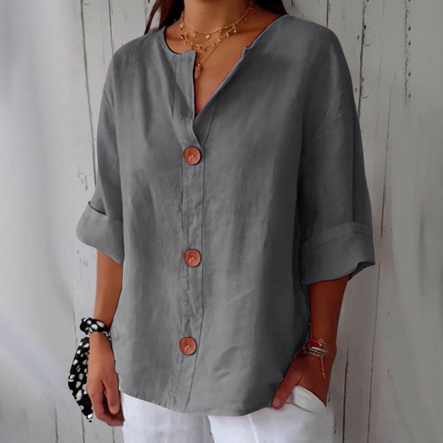 LaLune- Casual Linnen Blouse