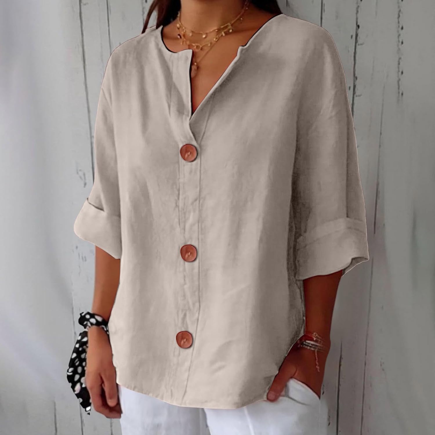 LaLune- Casual Linnen Blouse