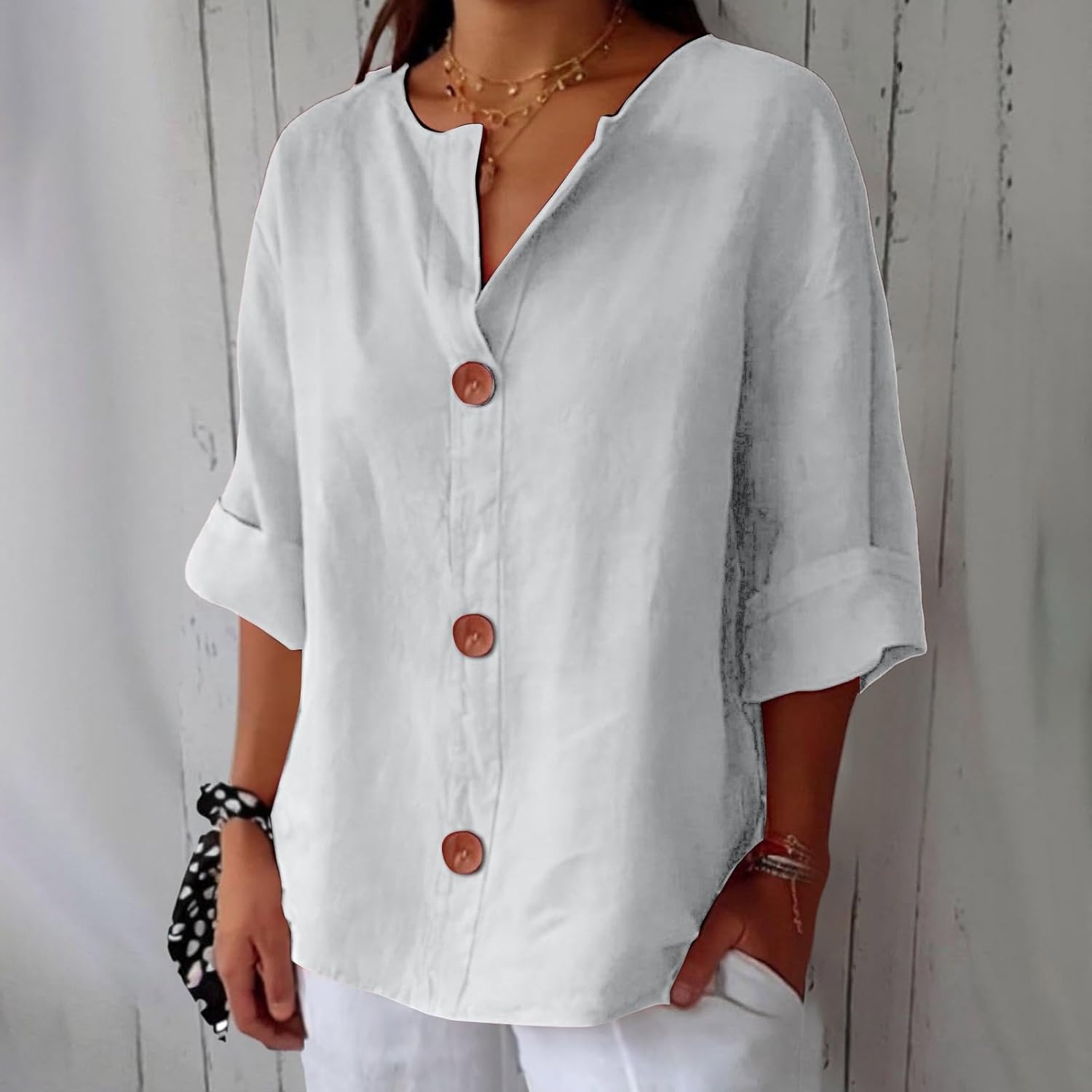 LaLune- Casual Linnen Blouse