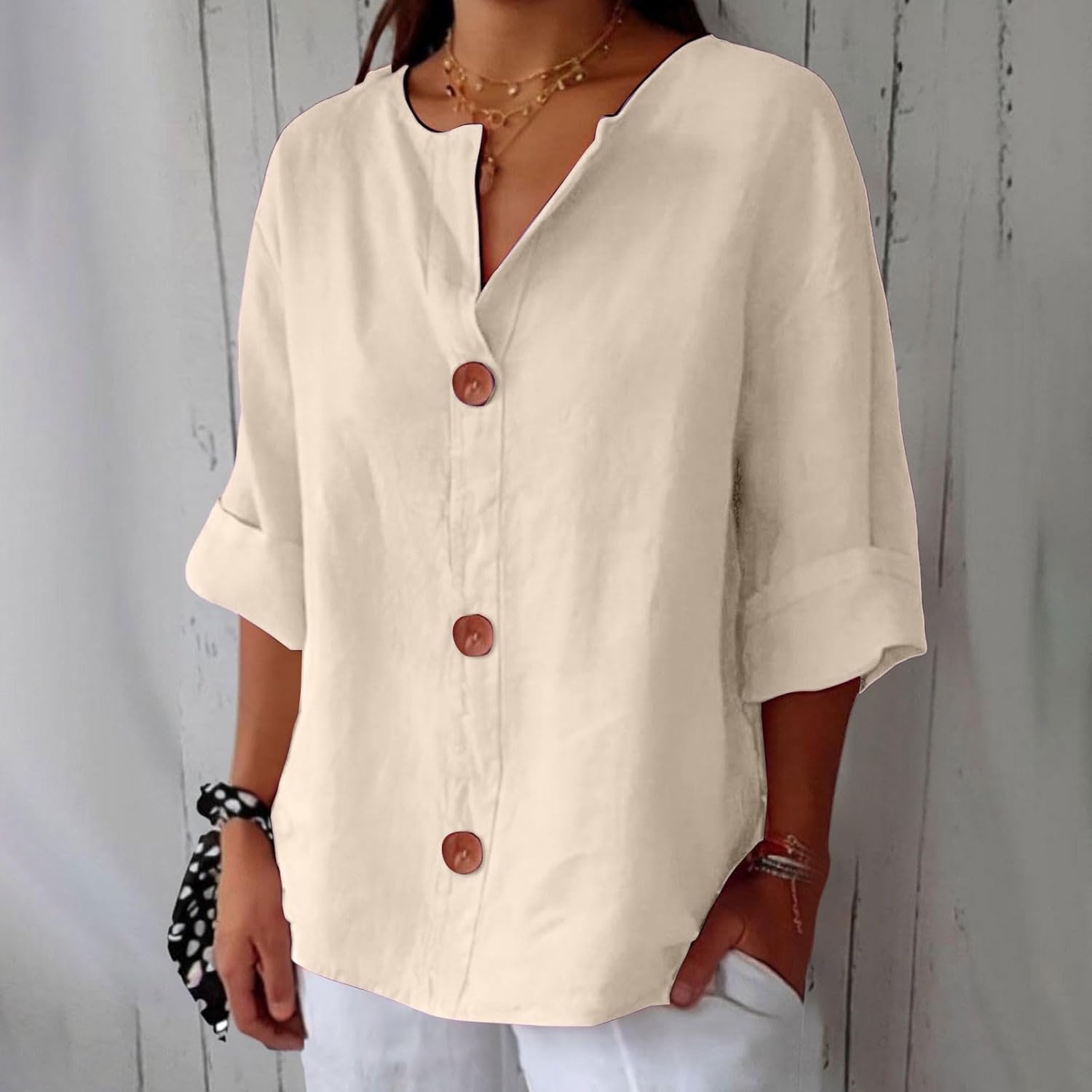 LaLune- Casual Linnen Blouse