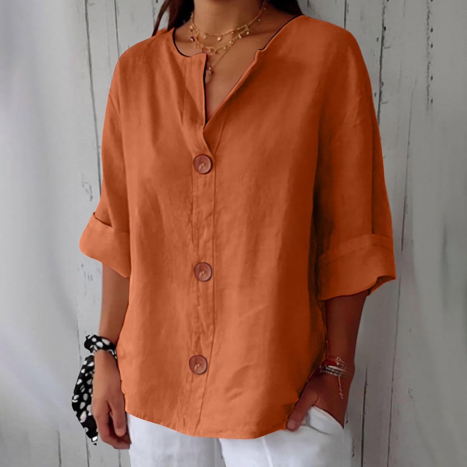 LaLune- Casual Linnen Blouse