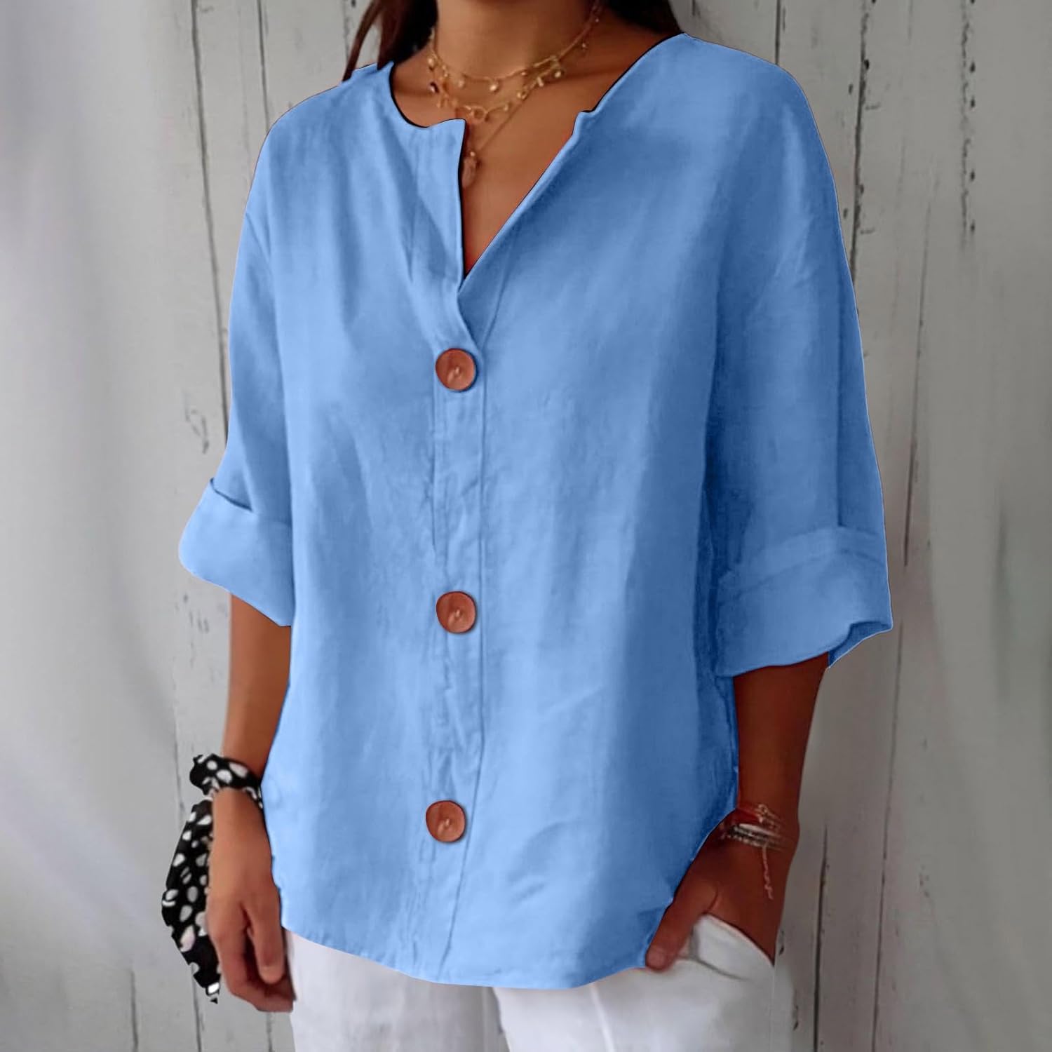 LaLune- Casual Linnen Blouse