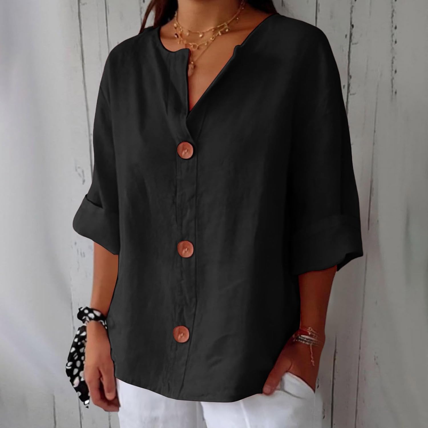 LaLune- Casual Linnen Blouse