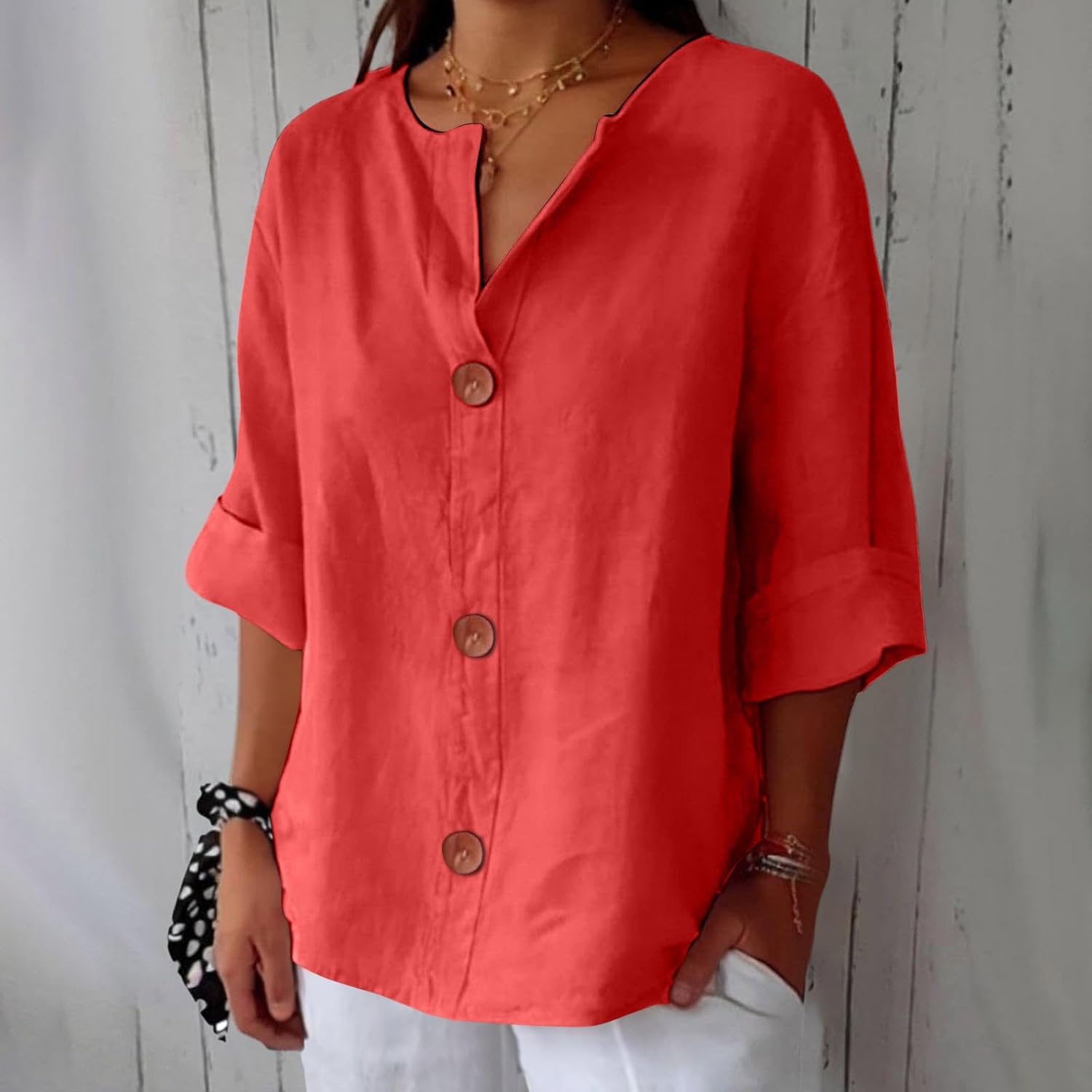 LaLune- Casual Linnen Blouse