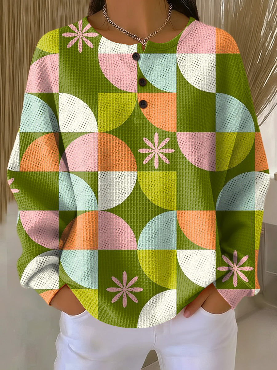 LaLune™ | Trui met Abstract Ruitpatroon