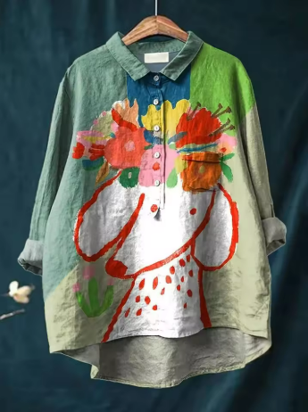 Van Laar® | Stijlvolle Casual Blouse met Print