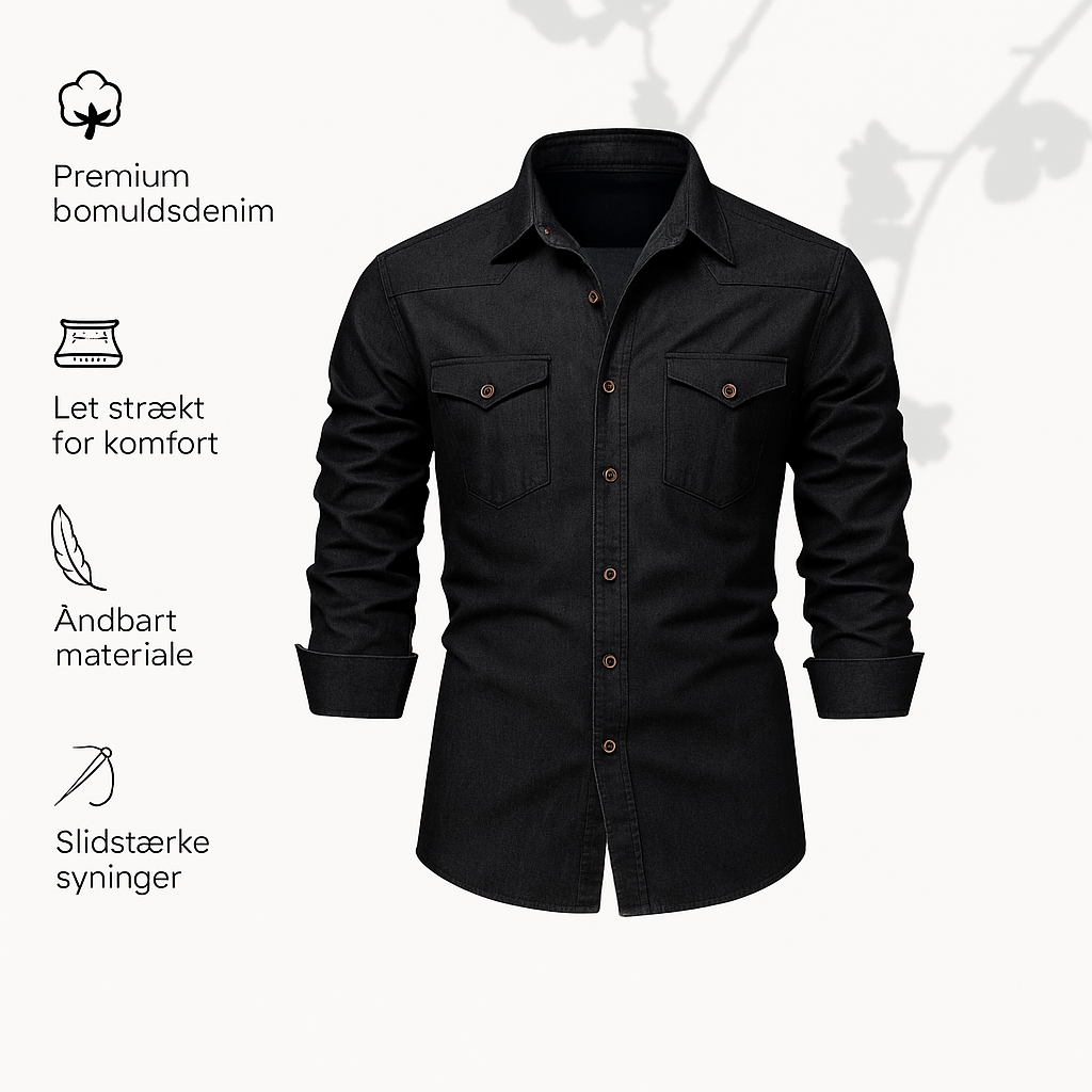 LaLune™ | Denim Overhemd van Katoen